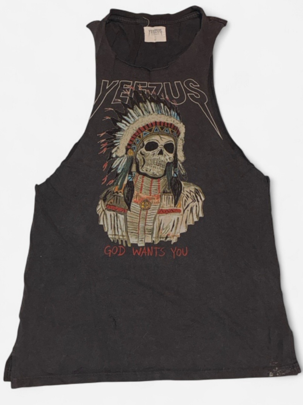 Freeze White Tank Top with Faded Black Logo
